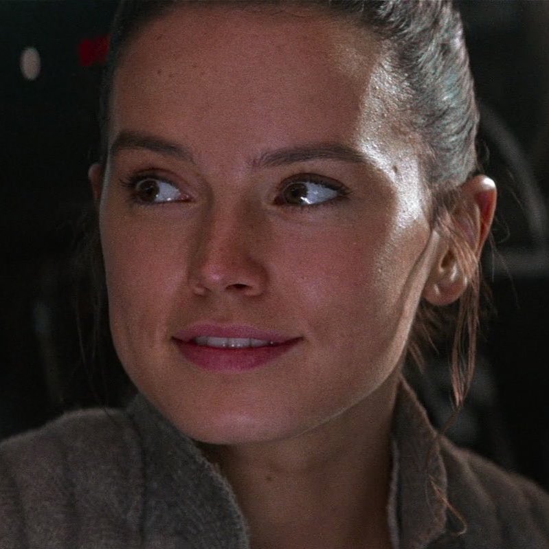 rey through the sequel trilogy but it’s only her smile: a thread