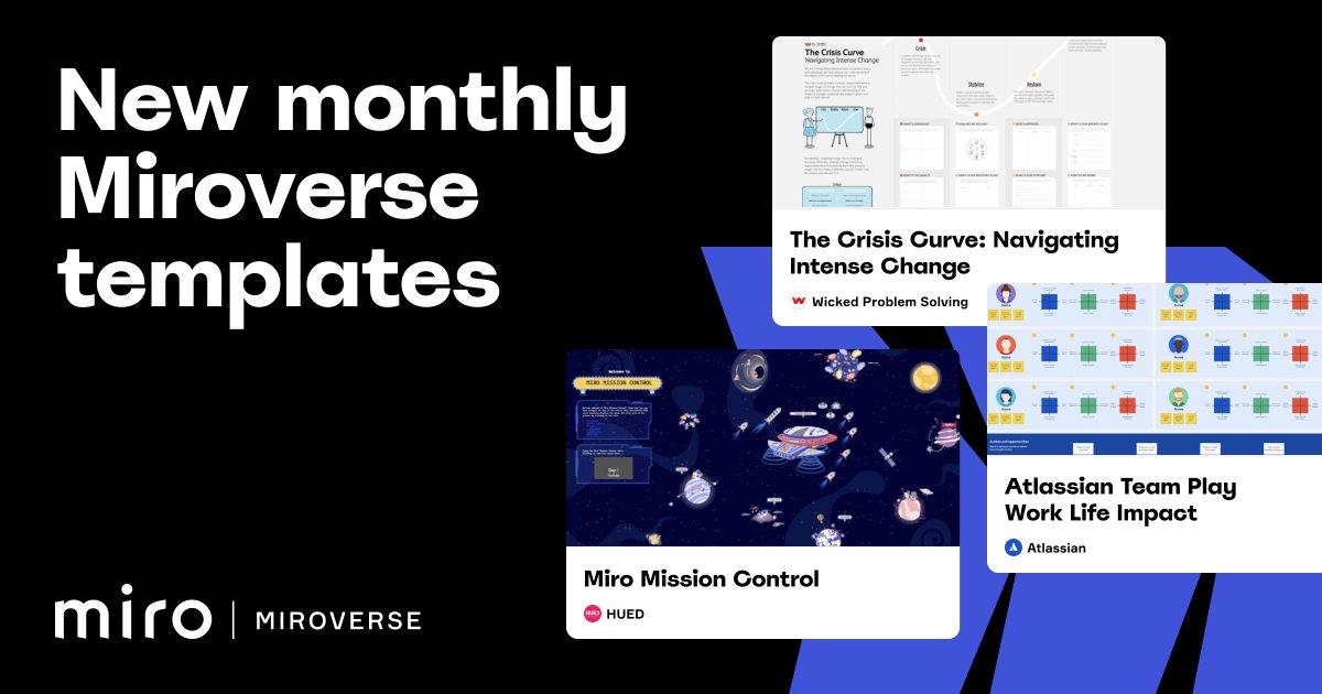 MiroHQ's tweet photo. Guess what day it is?!
It's #Miroverse launch day!
Enjoy 57 new templates including @LIVEHUED's #Distributed2020 "Mission Control" boards & an OKR planning template from the Miro team.
https://t.co/T2cVL0sMYw https://t.co/VbtEZj95ZI