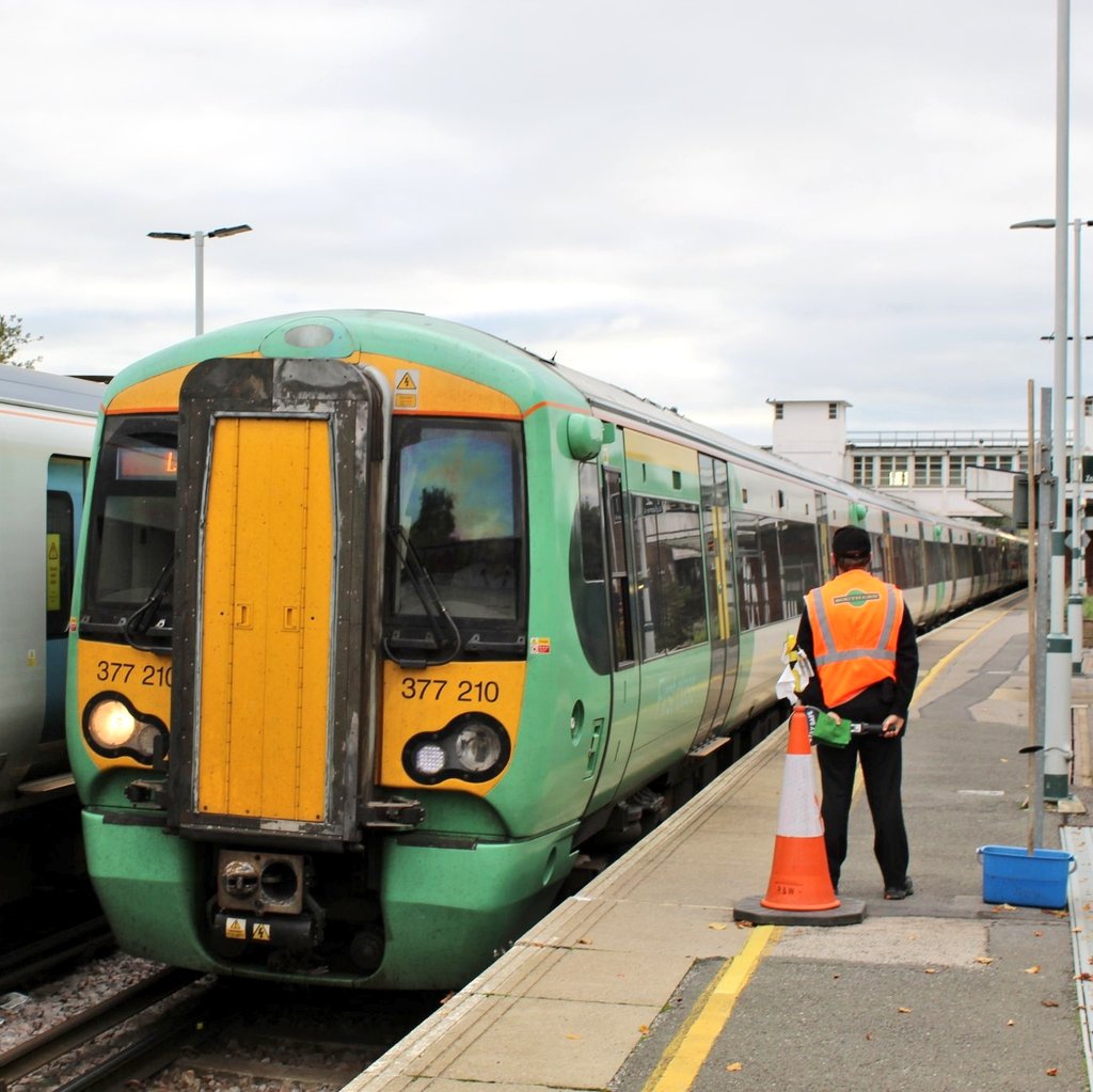 Our trains are Driver Only Operated (DOO), so when we dispatch a train, we are comunicating with the driver.The person in charge of dispatch (PIC) stands by the driver. &ndash; bei  Horsham Railway Station (HRH)