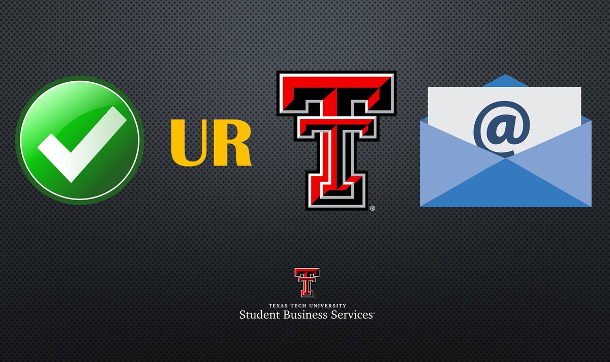 SBSatTexasTech's tweet photo. Our student assistants assure us this is emoji-speak for "remember to check your TTU email." Not sure it's any easier than saying "we've emailed updated account statements today," but it's definitely more colorful. https://t.co/nTEG49BZ4f