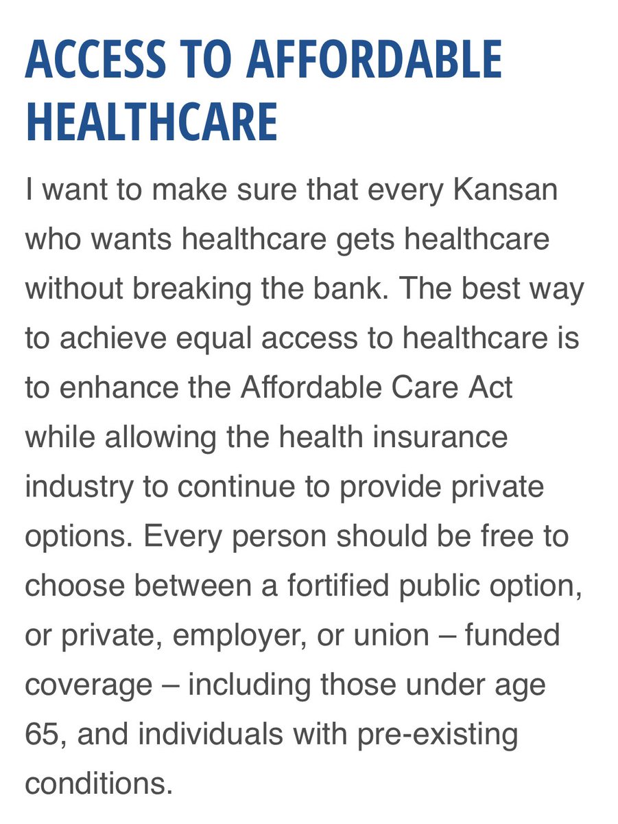 #KS02

@Michelle4Kansas believes everyone deserves access to affordable healthcare.

Michelle De La Isla’s platform captures the moment perfectly by putting party politics aside and advocating for the health of all Kansans.

MichelleForKansas.com