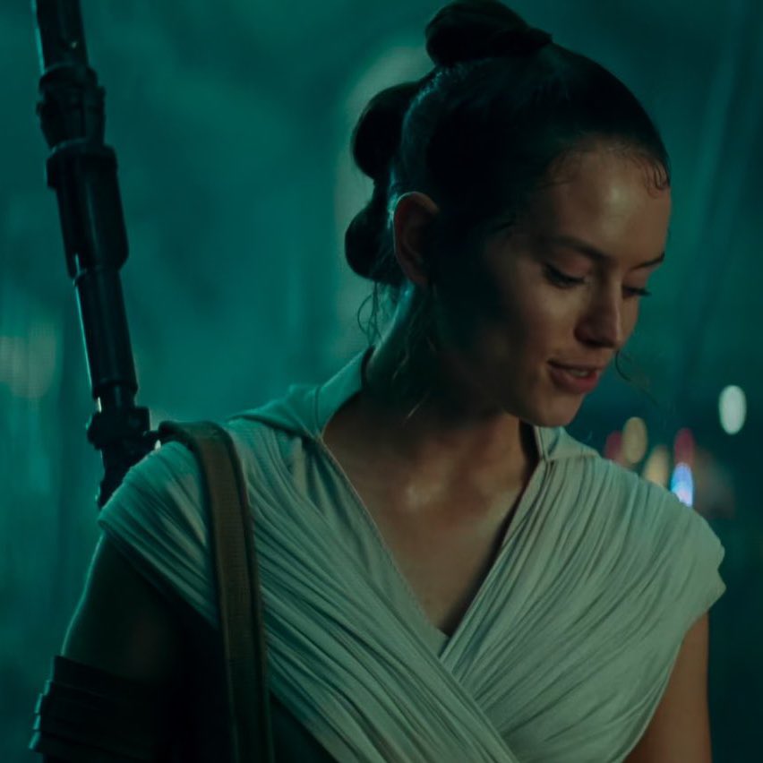 rey through the sequel trilogy but it’s only her smile: a thread