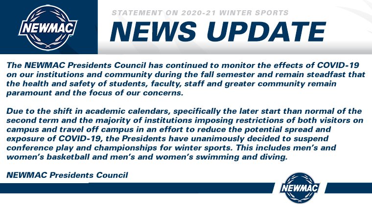 NEWMAC Presidents Council’s Statement on Winter Sports

Read the full statement here: newmacsports.com/x/40vkf