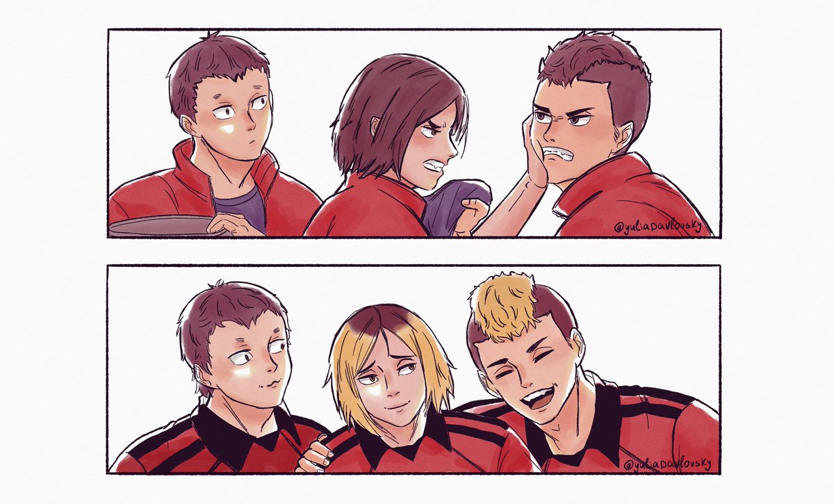 1st years and 2nd years Nekoma's boys??? 

Free use as a header(please with credits). Please support me with Ko-fi and download my brushes  from the link below 
https://t.co/coCfrE6OyD 