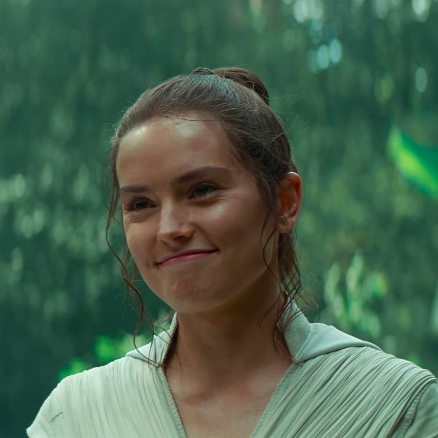 rey through the sequel trilogy but it’s only her smile: a thread