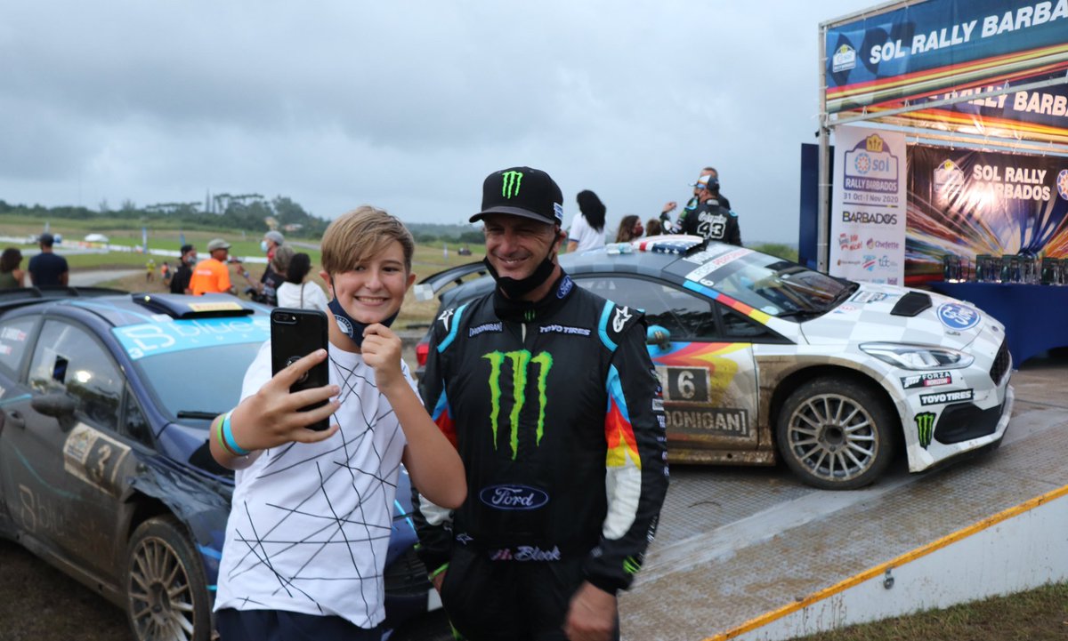We had an AMAZING time at the <a href="/Rally_Barbados/">SOL Rally Barbados</a> this weekend, but my *standout memory* will be my boy getting to chat with <a href="/kblock43/">Ken Block</a> just after he won the event: <a href="/Barbados/">Visit Barbados</a>  #LoveBarbados