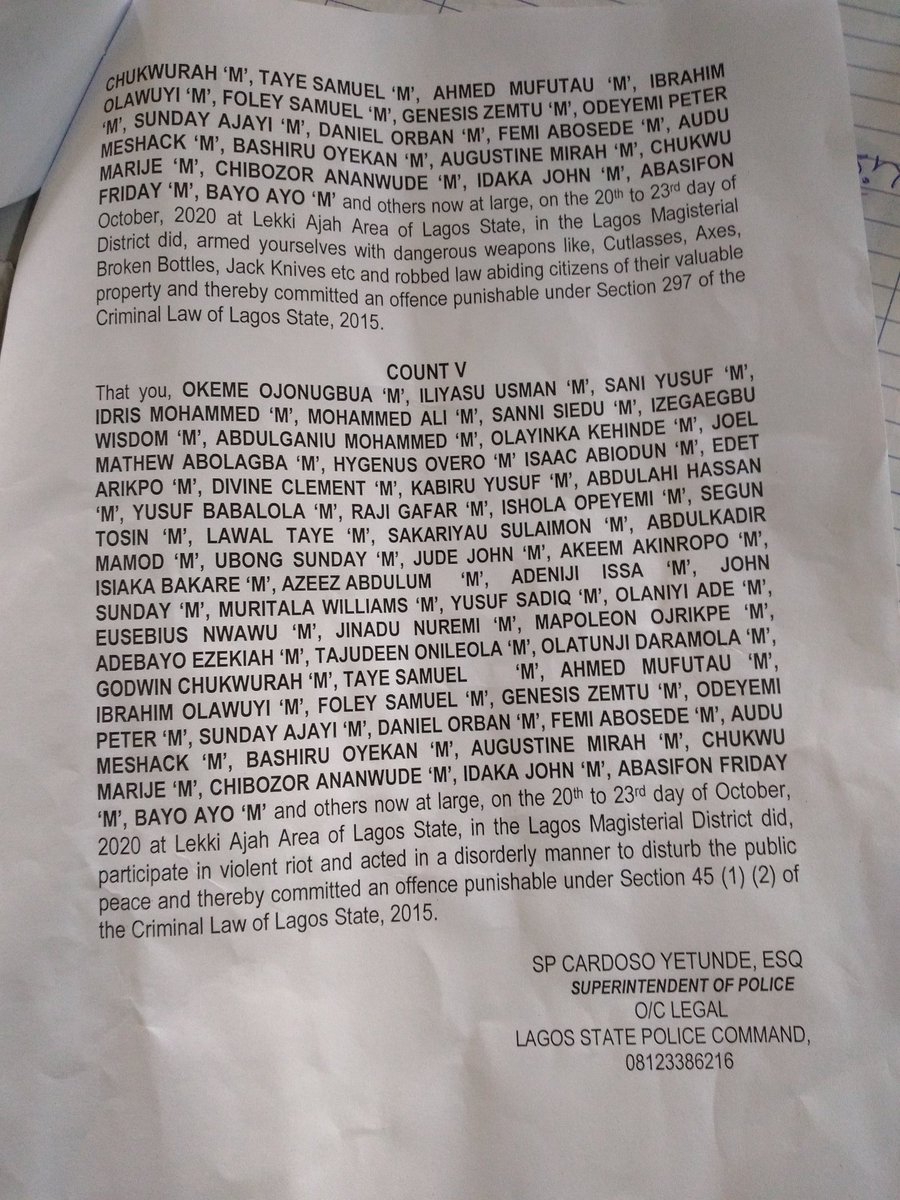 The Court refused to grant bail to  #EndSARS   protesters and remanded the minors at the remand home and the adults in prison till 02/12/20 when the DPPs advice would be ready. Even the sick minor was also remanded. He was taken away from his treatment.