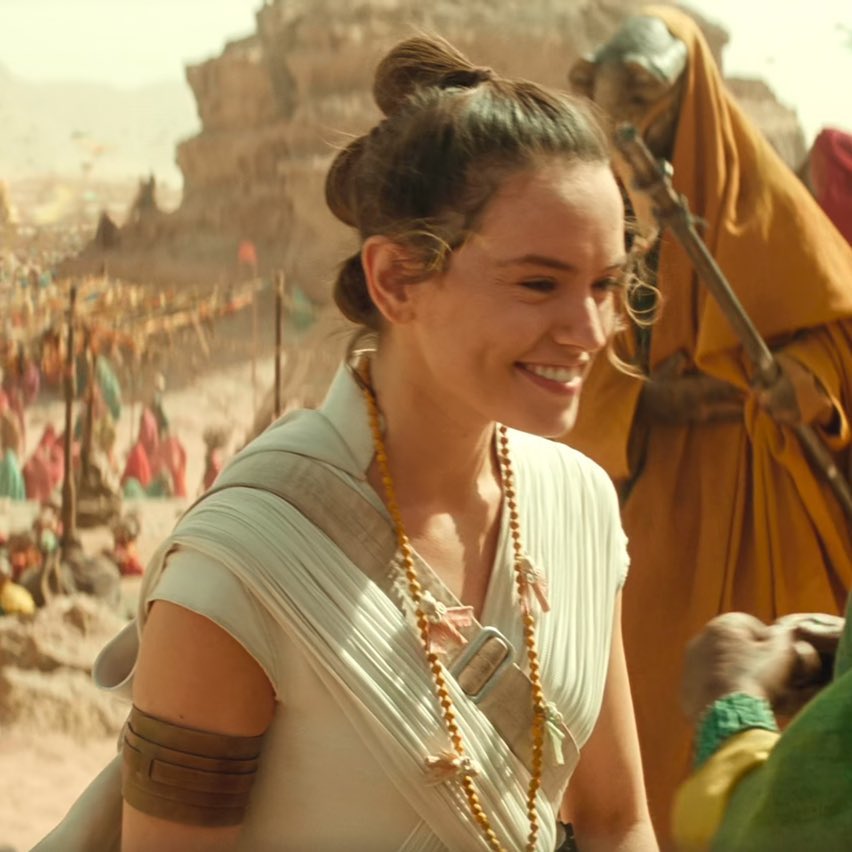 rey through the sequel trilogy but it’s only her smile: a thread