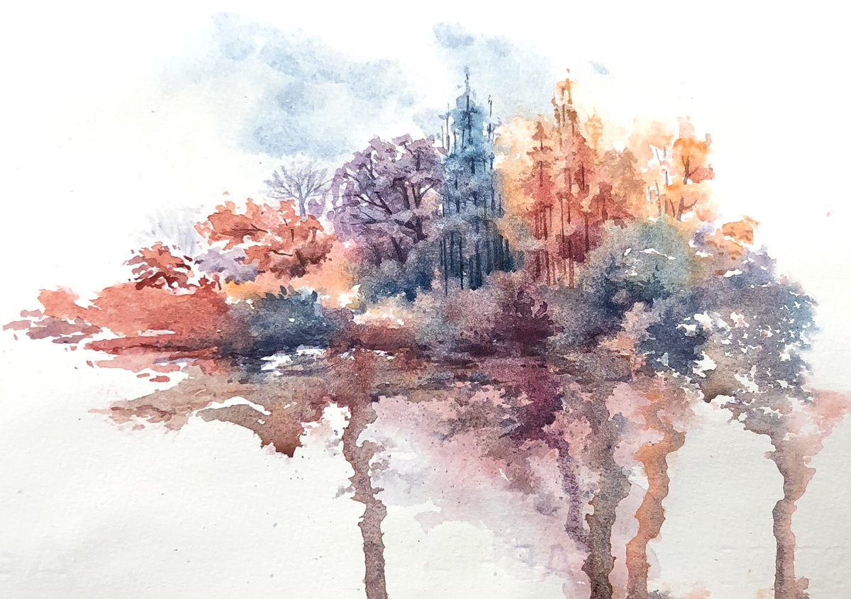 smitchelldesign's tweet photo. Here’s my finished spontaneous #watercolor from Friday’s demo on the @etchr_lab YouTube channel. Hope you’ll go check out the stream and maybe sign up for the mini workshop at Etchr! #mindertribe #watercolour #watercolorpainting #watercolorlandscape #theperfectsketchbook https://t.co/9deYddIYX0