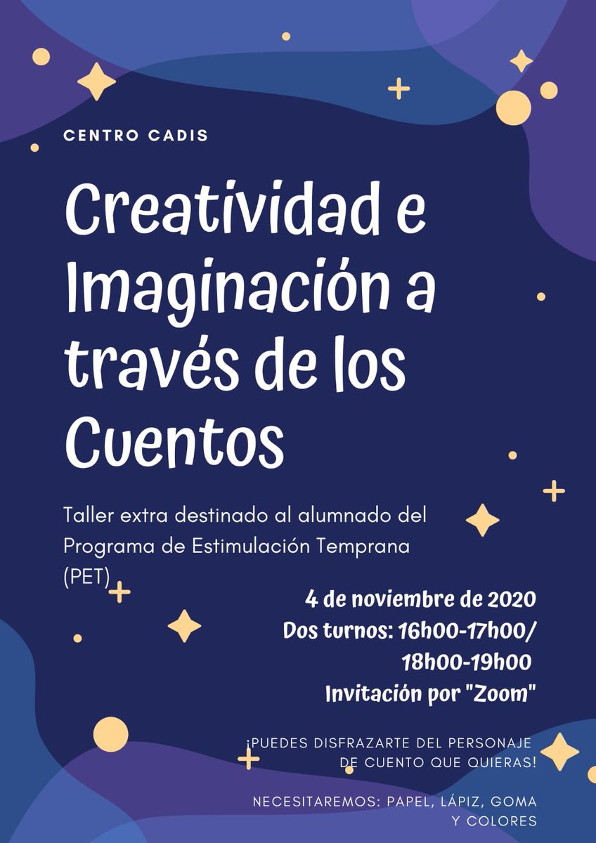 Y esta semana nuestra actividad EXTRAordinaria va dirigida a los más peques. Nuestros alumnos del programa PET disfrutarán de este taller tan bonito el próximo miércoles. Os esperamos!  ⁦<a href="/mujerytalento/">Asociación Mujer y Talento</a>⁩ ⁦<a href="/Asoc_AVAST/">Asociacion AVAST</a>⁩ ⁦<a href="/AgoraAACCIIJaen/">Ágora Altas Capacidades Jaén</a>⁩ ⁦<a href="/almeriaasacal/">Asociación Asacal</a>⁩