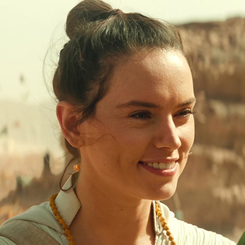 rey through the sequel trilogy but it’s only her smile: a thread