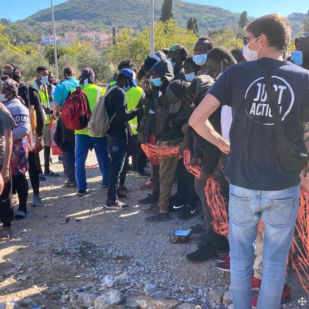 Everyone is safe in the #VathyCamp on #Samos, further to the accidental fire that broke out in the late hours of the night. The firefighters immediately controlled the situation while our community volunteers helped care for the 350 residents whose shelters were affected.