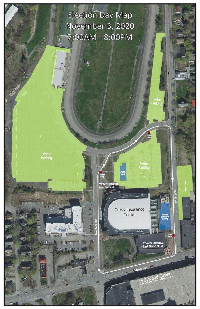#HeyBangor Election Day voting for Bangor residents will be held Tuesday, November 3, 2020 <a href="/CICBangor/">Cross Insurance Center</a>. Polls will be open 7:00 a.m to 8:00 p.m. 

More information on Election Day voting here: youtube.com/watch?v=hPGkyr…

Thank you for voting!