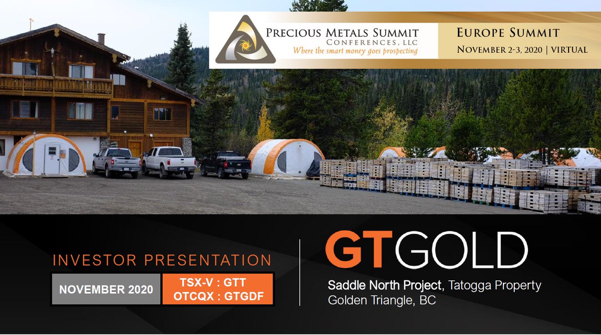 Join CEO Paul Harbidge at 10:45 AM ET today for the GT Gold update at the Precious Metals Summit Europe:wsw.com/webcast/precio…
#GTT #tatogga #explorebc #goldentriangle #gold #copper
