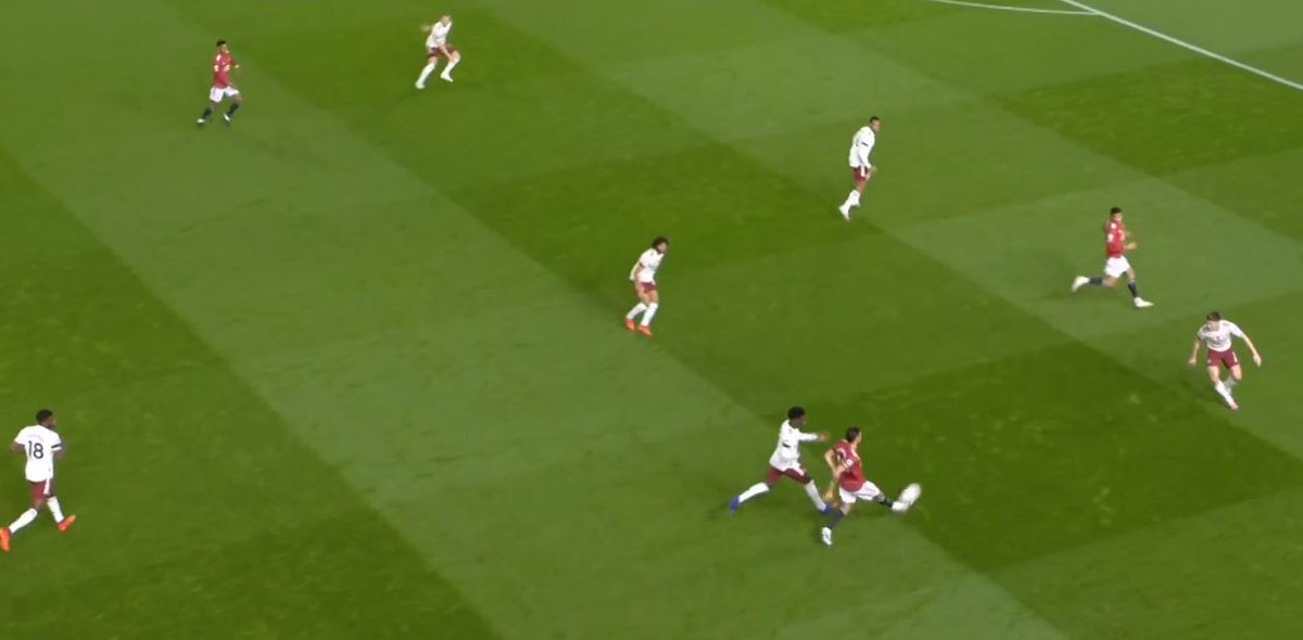 Bruno – PoorMason is making an amazing run and Bruno is still looking at Rashford. Mason's run is great and it's a very easy pass. However, Bruno has tunnel vision for Rashford and he delays the pass to Mason which results in Mason being offside.