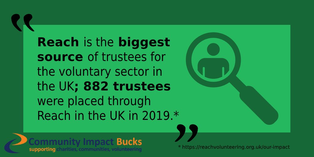 Trustees are #volunteers. You could support your #community through #lockdown2 by helping a #charity to run.<a href="/ReachVolunteer/">Reach Volunteering</a> is a fantastic resource for placing #trustees with voluntary organisations. Find out more about what it means to be trustee here >> bit.ly/3jKaAIk