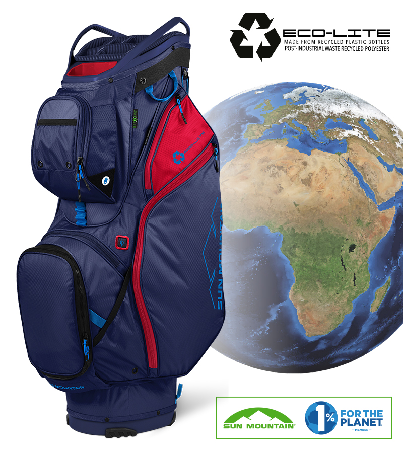 sunmountainuk's tweet image. Eco-Lite Cart bag made from recycled bottles (@repreve fabric) x 5 colours IN STOCK NOW - Buy direct from the official UK supplier of Sun Mountain bags : bit.ly/3210ehh #golf #sunmountain #cartbag