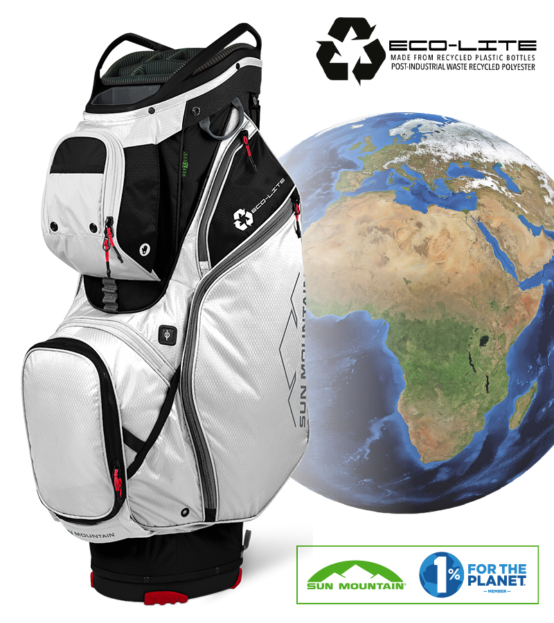 sunmountainuk's tweet image. Eco-Lite Cart bag made from recycled bottles (@repreve fabric) x 5 colours IN STOCK NOW - Buy direct from the official UK supplier of Sun Mountain bags : bit.ly/3210ehh #golf #sunmountain #cartbag