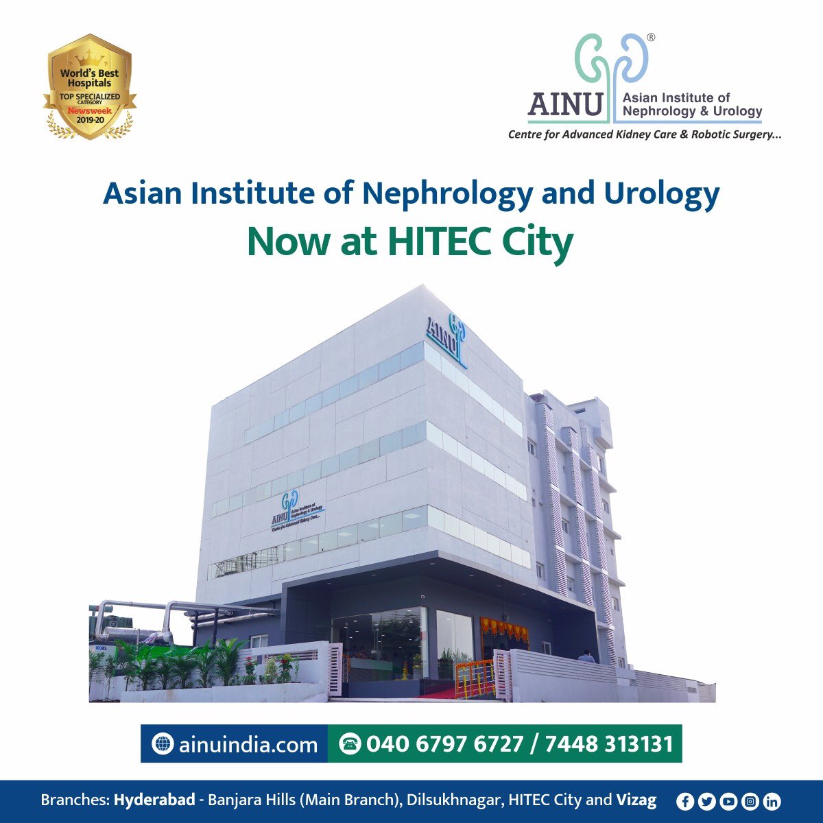 Asian Institute Of Nephrology Urology On Twitter We Are Now Open At Hitec City Hyderabad