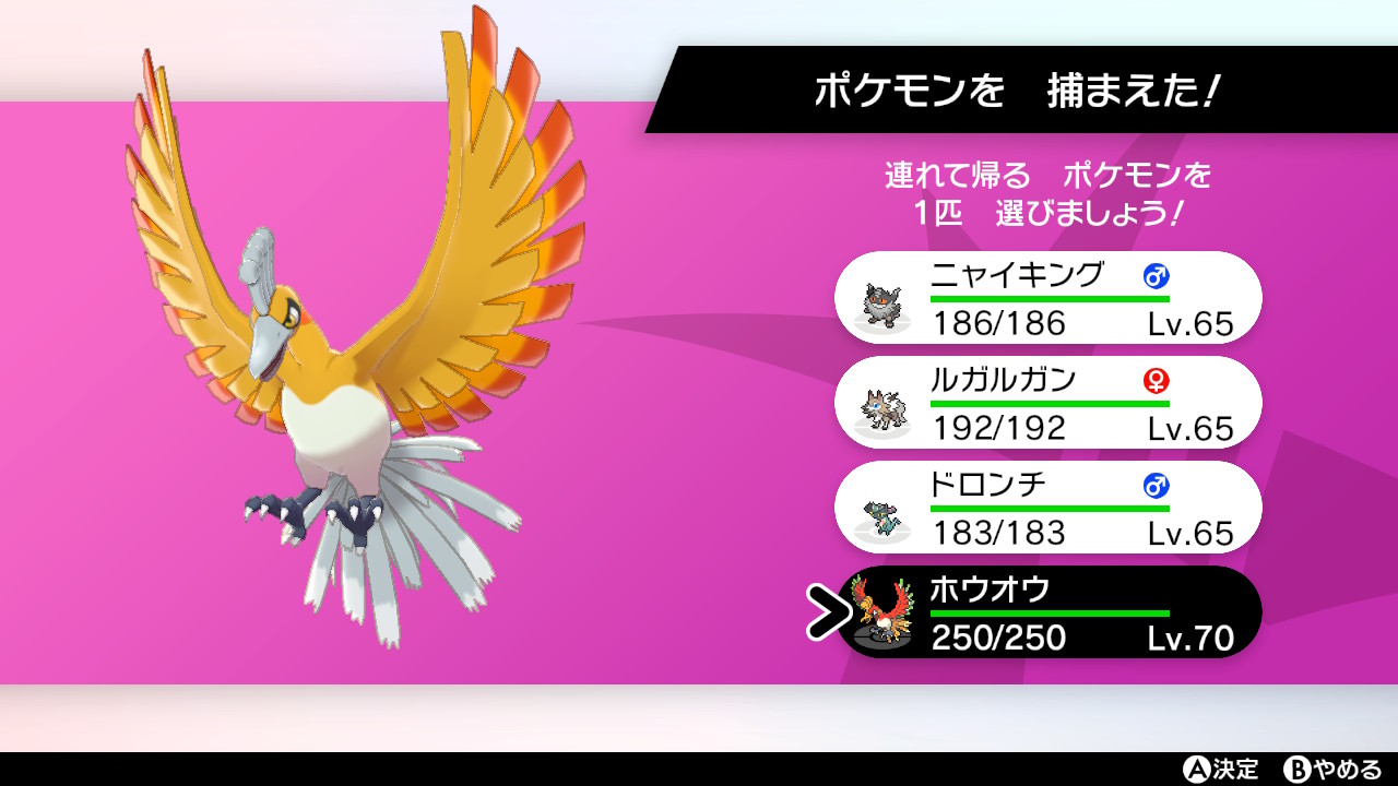 蟻塚アリス そしてホウオウの色違いきました ポケモン剣盾 Nintendoswitch T Co Epmuyvjnb5 Twitter