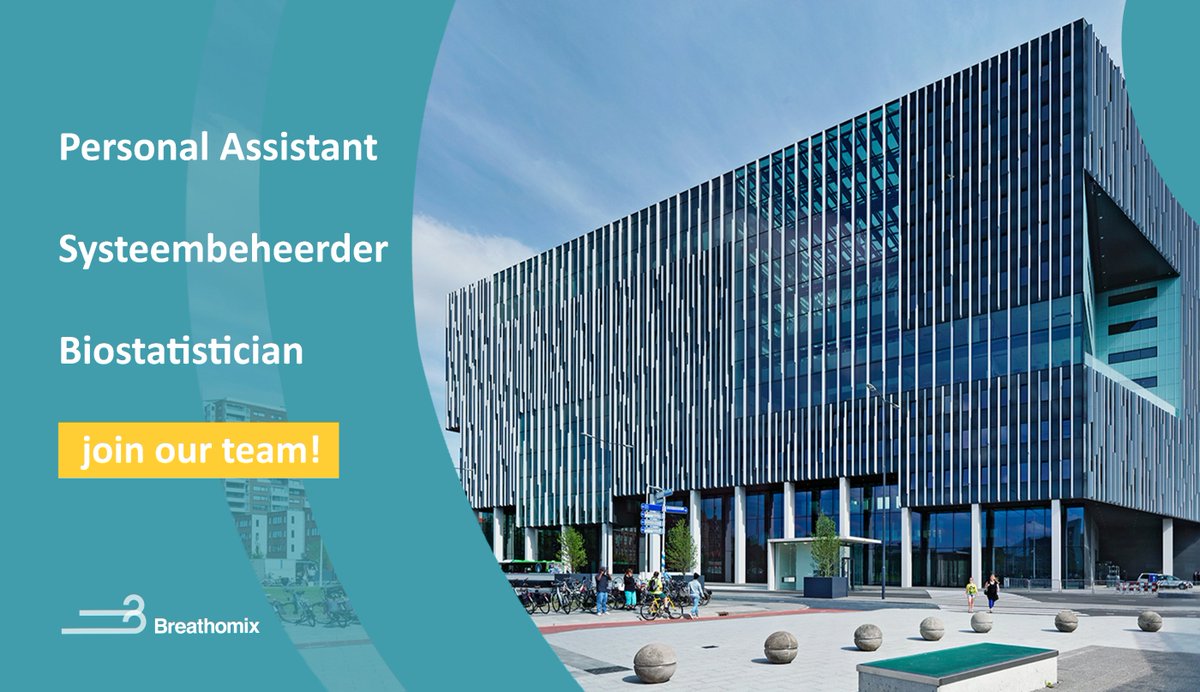 breathomix's tweet photo. Wij zijn op zoek naar een Personal Assistant, een Systeembeheerder en een Biostatistician! Wil jij deel uitmaken van ons snelgroeiende team? Bekijk de vacatures en solliciteer via deze link: https://t.co/VEfYwcts7O
#BreathBase #vacancy #career #NowHiring #vacature #Leiden https://t.co/c6VmFD27oQ