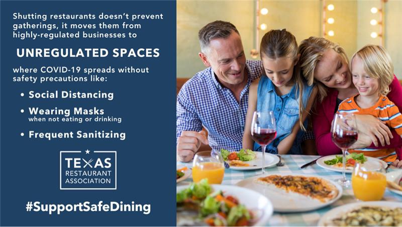 TXRestaurants's tweet photo. In the last 7 months, restaurants have gone even further for everyone's protection, following reopening protocols and safety guidance from the State and CDC. Do your part to keep our communities open, follow the #TexasRestaurantPromise, and enjoy your meal!
#SupportSafeDining https://t.co/bCrhNKqQn7