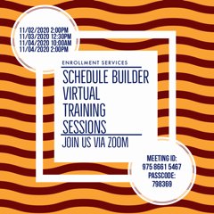 BrooklynFCY's tweet photo. Stressed about making your Spring 2021 schedule? Stop by one of this week's Schedule Builder Virtual Training Sessions! Presented by ESC. https://t.co/xfxISsfSd9