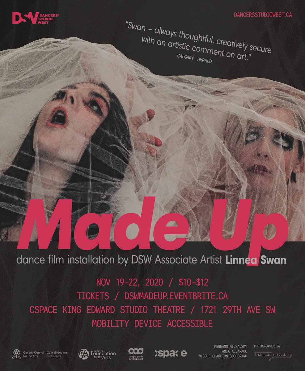 DancersStudioW's tweet photo. Dancers' Studio West presents Made Up, a dance film installation by Associate Artist Linnea Swan. 

Nov 19-22 @ cSPACE

Tickets are live now!

https://t.co/4Oo3RiqLqI https://t.co/R8iIgmDEjZ