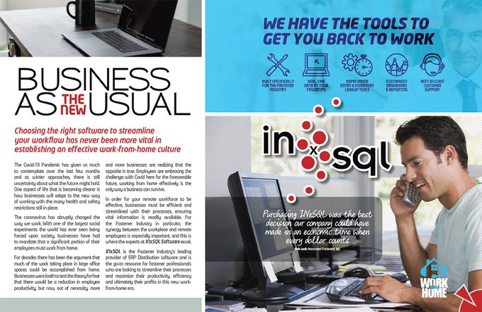 Link Magazine (@officiallinkmag) on Twitter photo "Your software solution should be enhancing your business, not work against you, especially when you have your remote workforce relying on it". - INxSQL Software online.linkmagazine.com/fall-2020/6448…
<a href="/INxSQL/">INxSQL Software</a> #fasteners #fastenernews #ERP #remotework #ThinkLINK "Your software solution should be enhancing your business, not work against you, especially when you have your remote workforce relying on it". - INxSQL Software online.linkmagazine.com/fall-2020/6448…
<a href="/INxSQL/">INxSQL Software</a> #fasteners #fastenernews #ERP #remotework #ThinkLINK
