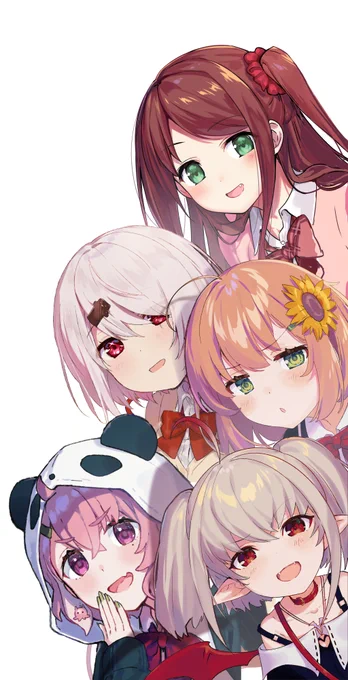 みんな並べてみた!!
絵が古いからなじんでないけどかわいいかもだ～～ 