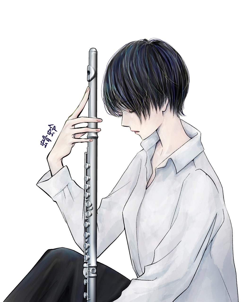 蜻蛉 Gokko Bazar ごっこさんーーーーありがとう 素敵なイラストやんね フルート吹いてるってこれでよく分かるし W みかすけさんに感謝 Twitter