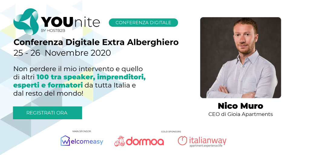 nicomuro's tweet photo. Amici, i prossimi 25-26 Novembre sarò ospite allo @hostb2b. Se vi va di partecipare ed ascoltare il mio intevento potete registrarvi al link 👇
.
https://t.co/Nc0z6MmU26
.
.
.
#younite #hostb2b #gioiapartments #keyhandover #tripscommunity #vacationrental https://t.co/927AnPaq82