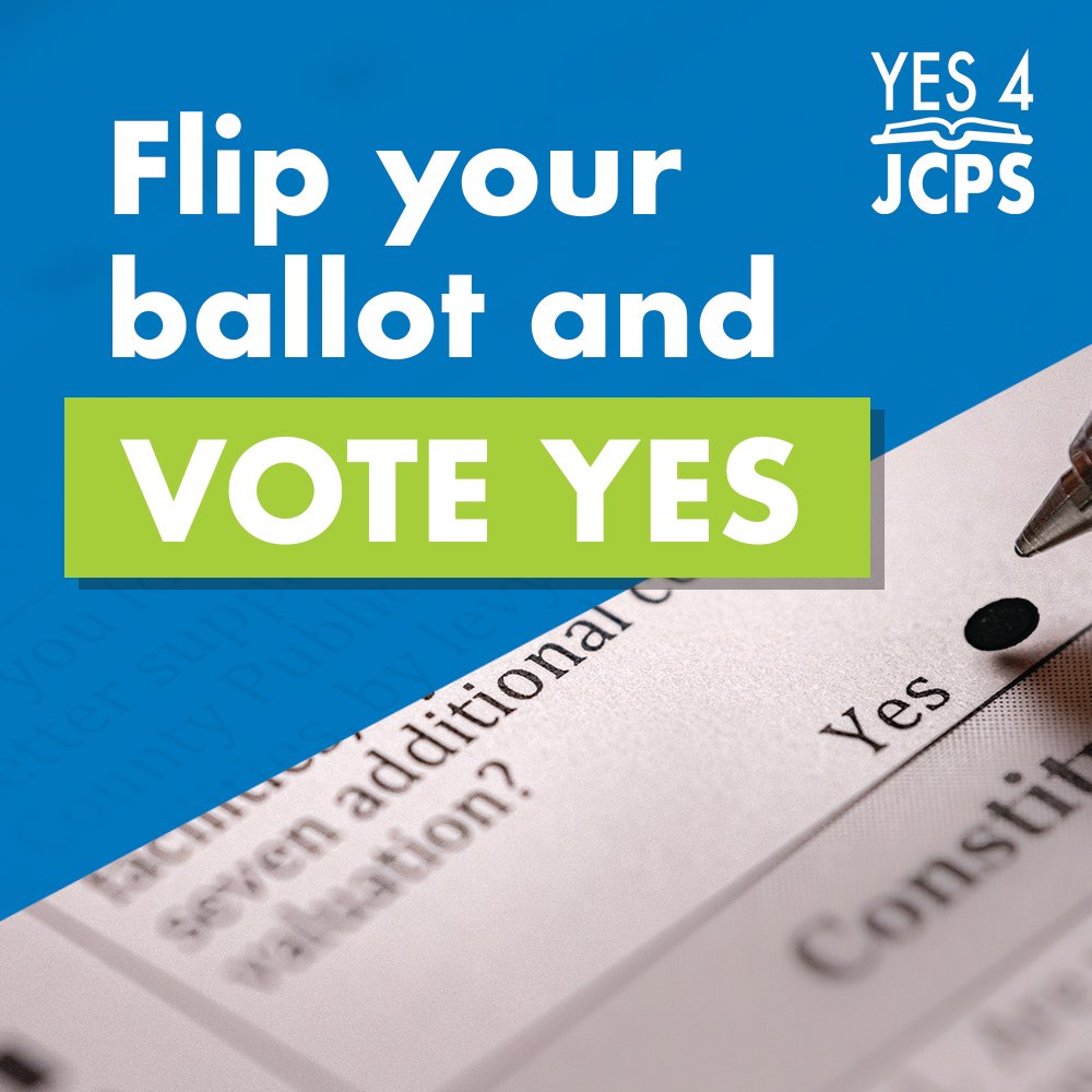 Tomorrow is Election Day, but you can still #VoteEarly at dedicated voting locations across Jefferson County. Unsure of where to vote? Visit bit.ly/37NZVtT to find the location closest to you.

And remember to vote #Yes4JCPS! ☑️
