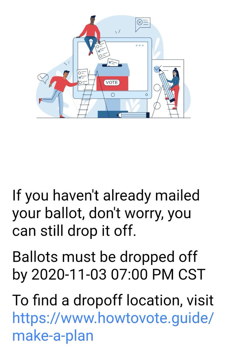 aLittleBigGurl's tweet photo. For those who still want to send their ballot, check below find where to drop off your ballot to get counted in time.
 https://t.co/F4M9f2rIde https://t.co/LuYd8VoNmf
