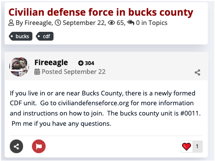 5/ And simultaneously, he became the head of a newly formed unit of the Civilian Defense Force, a far-right militia, where he goes by “Commander Fireeagle.”