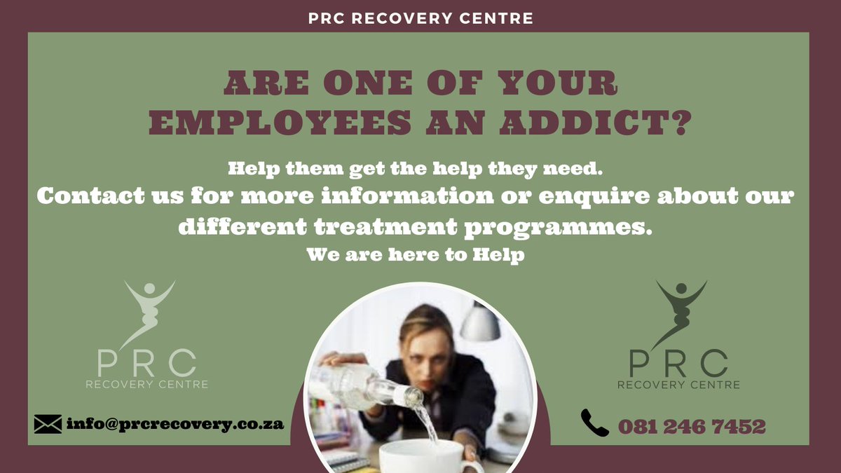 PrcRecovery's tweet photo. Could one of your employees or your colleagues be an addict or alcoholic? Help them get the help they need and book them into treatment today!
#recovery #soberiety #soberliving #12stepprogram #12steps #12steplife #addictinrecovery #recover #wedorecover #freedom https://t.co/jamPYfrqYL