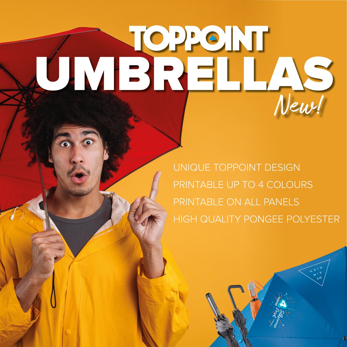This is the perfect time to order your own custom designed umbrellas. But which umbrella would you like to offer to your customers? We would love to help you out there!
View the umbrellas: ap.lc/g7c6V
#umbrella #umbrellas #rain #autumn #fall #design #toppoint