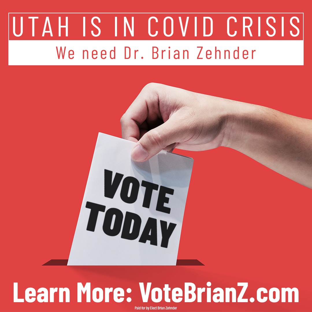 Utah is in Covid Crisis. We have ZERO doctors in the Utah Senate.
You deserve at least one. The perspective of one on the front lines can help us craft better health policy in the future.
We can recover. I know it.  Let's crush Covid together.