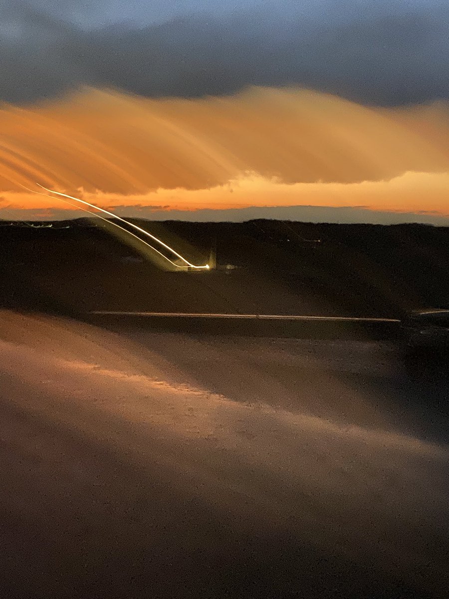 BluebirdPatrick's tweet image. I took this picture last night when taking the trash out.  I went back inside to get my phone, wanting to capture the light coming from the Amish farm.  Unintentionally I created something more interesting than I expected - honoring a creative impulse with action.  Shine on🌑