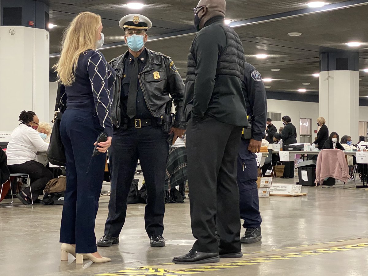 Example of law enforcement inside the TCF center.