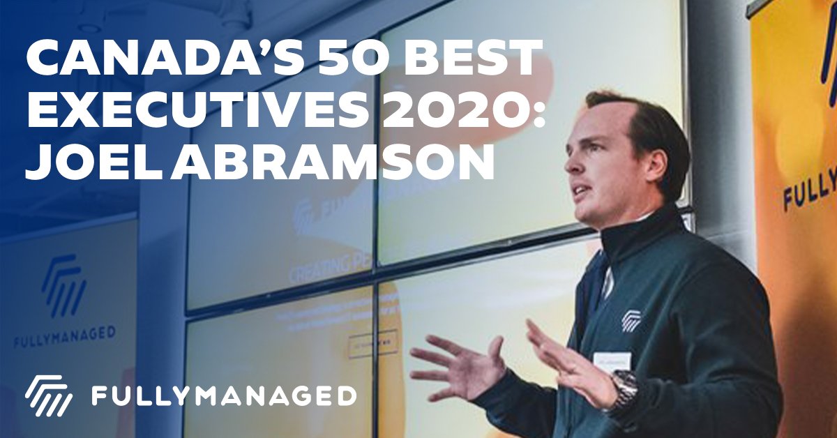FullyManagedSC's tweet photo. Fully Managed is pleased to announce that our very own Joel Abramson has been awarded an inaugural Report on Business Best Executive Award- one of the 10 winners in the Technology category!
https://t.co/cAuwWnbvSS

#Congrats #ReportonBusiness #GlobeandMail #Technology https://t.co/tigfJX0TSw