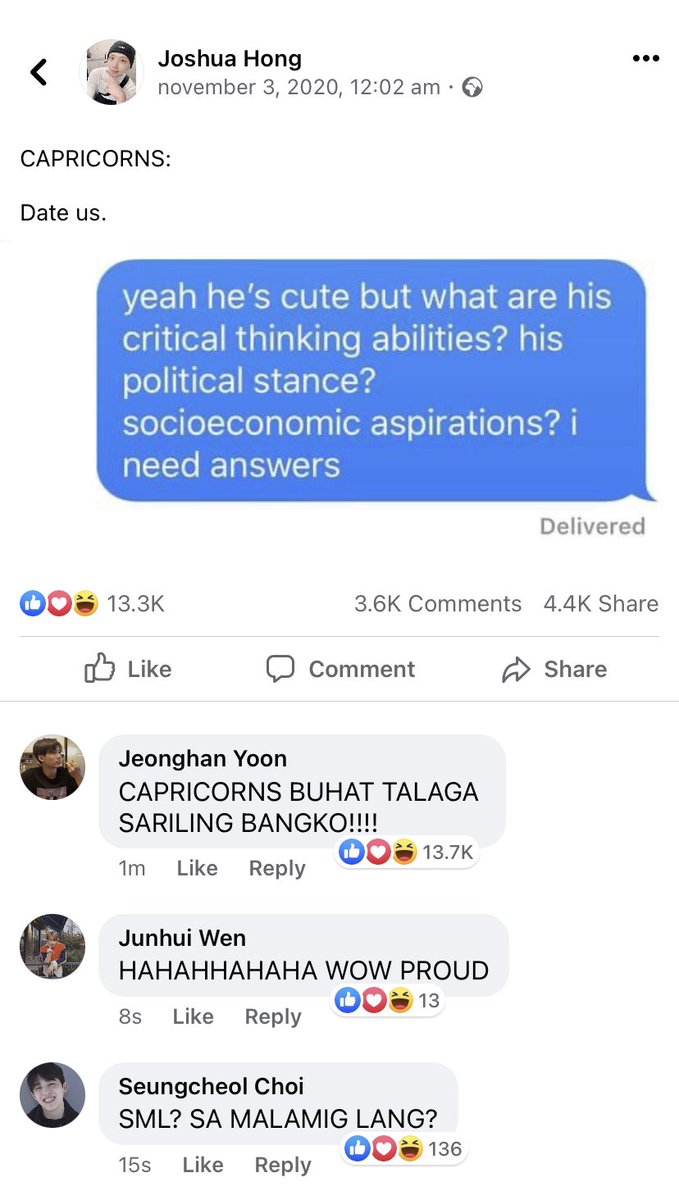96WZI's tweet photo. [9] mga capricorn talaga https://t.co/6mA3eVO62V