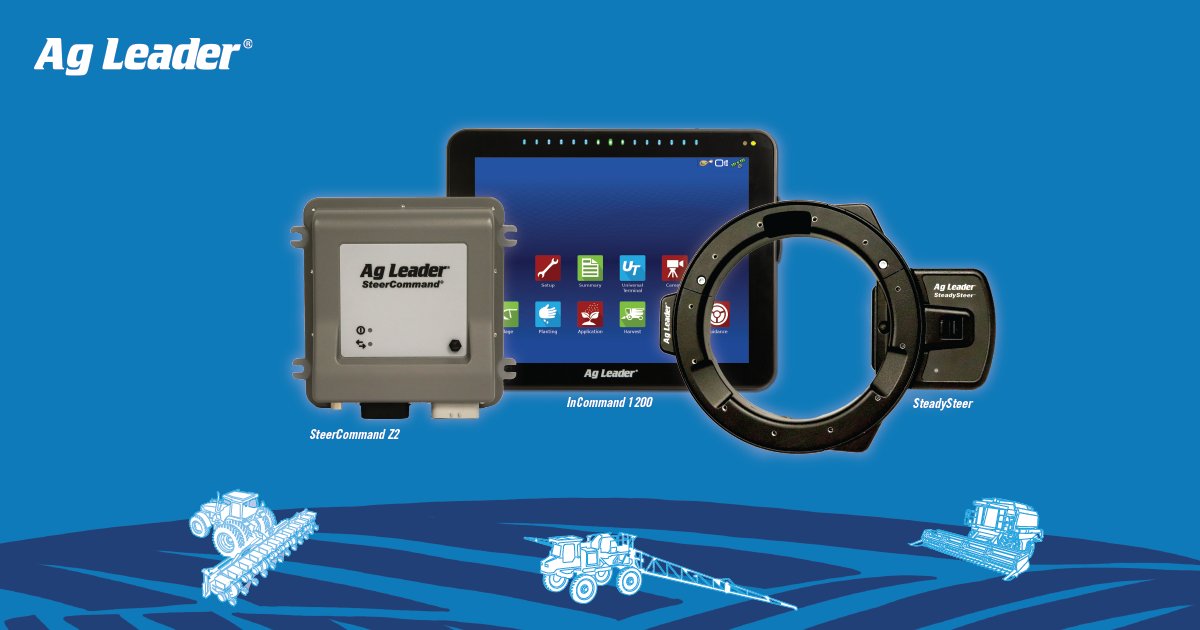 Introducing Ag Leader's all-new SteerCommand steering line-up. SteerCommand Z2 and SteadySteer provide pass-to-pass accuracy in every farming application. bit.ly/327hfX8