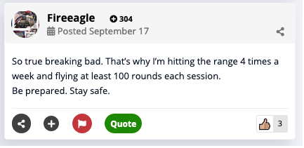 10/ He’s been training to act on his violent fantasies, too.He claims to be “hitting the range 4 times a week and flying at least 100 rounds each session.”