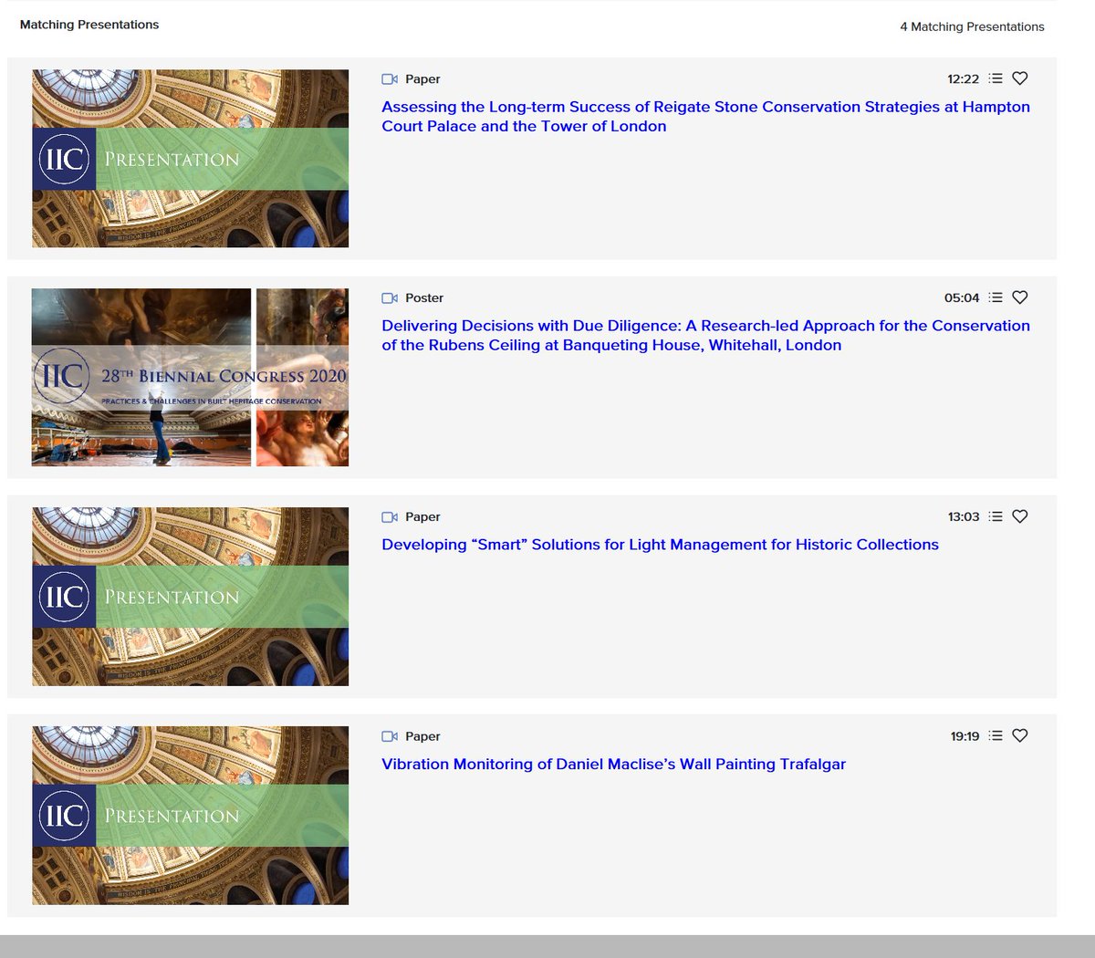 Pleased to be presenting <a href="/HRP_palaces/">Historic Royal Palaces</a> scientific research and external collaborative projects at the #IICCongress. Topics range from #smart technologies for light protection to Banqueting House Whitehall #Rubens paintings, Reigate #stone and #vibrationmonitoring #HeritageScience