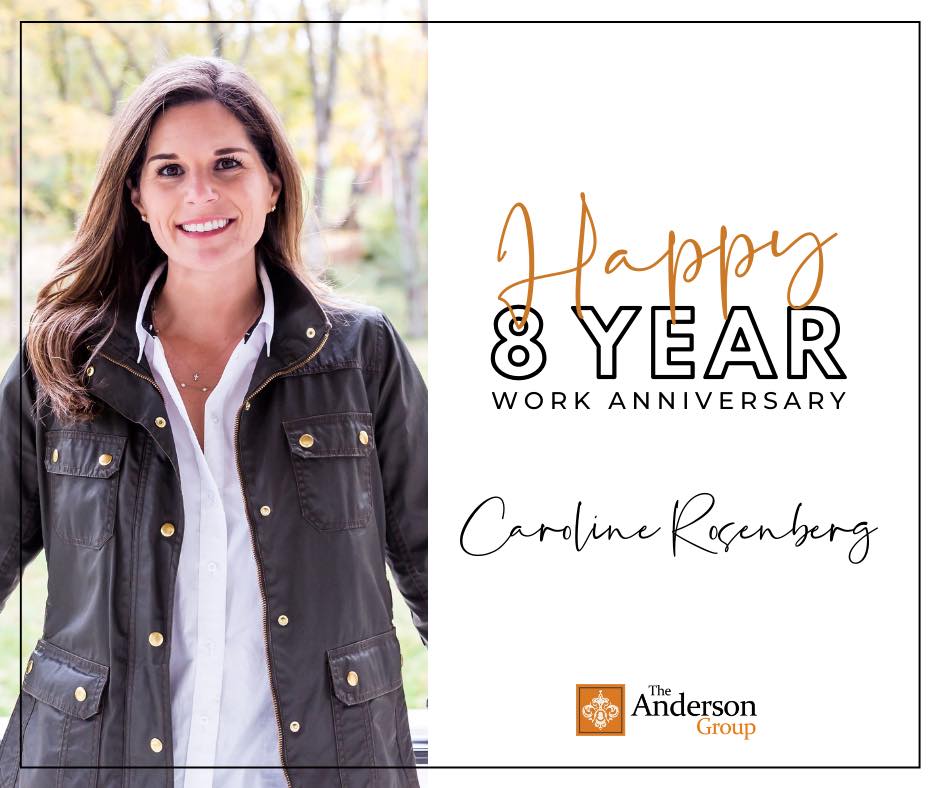 AndersonGroupRE's tweet photo. HAPPY 8 YEAR WORK ANNIVERSARY 🎉 To one of our top agents, Caroline Rosenberg! We are so lucky to have this hardworking, ambitious mother of 2 on our team! Cheers to many more years of success! https://t.co/nkIhFuFAh0