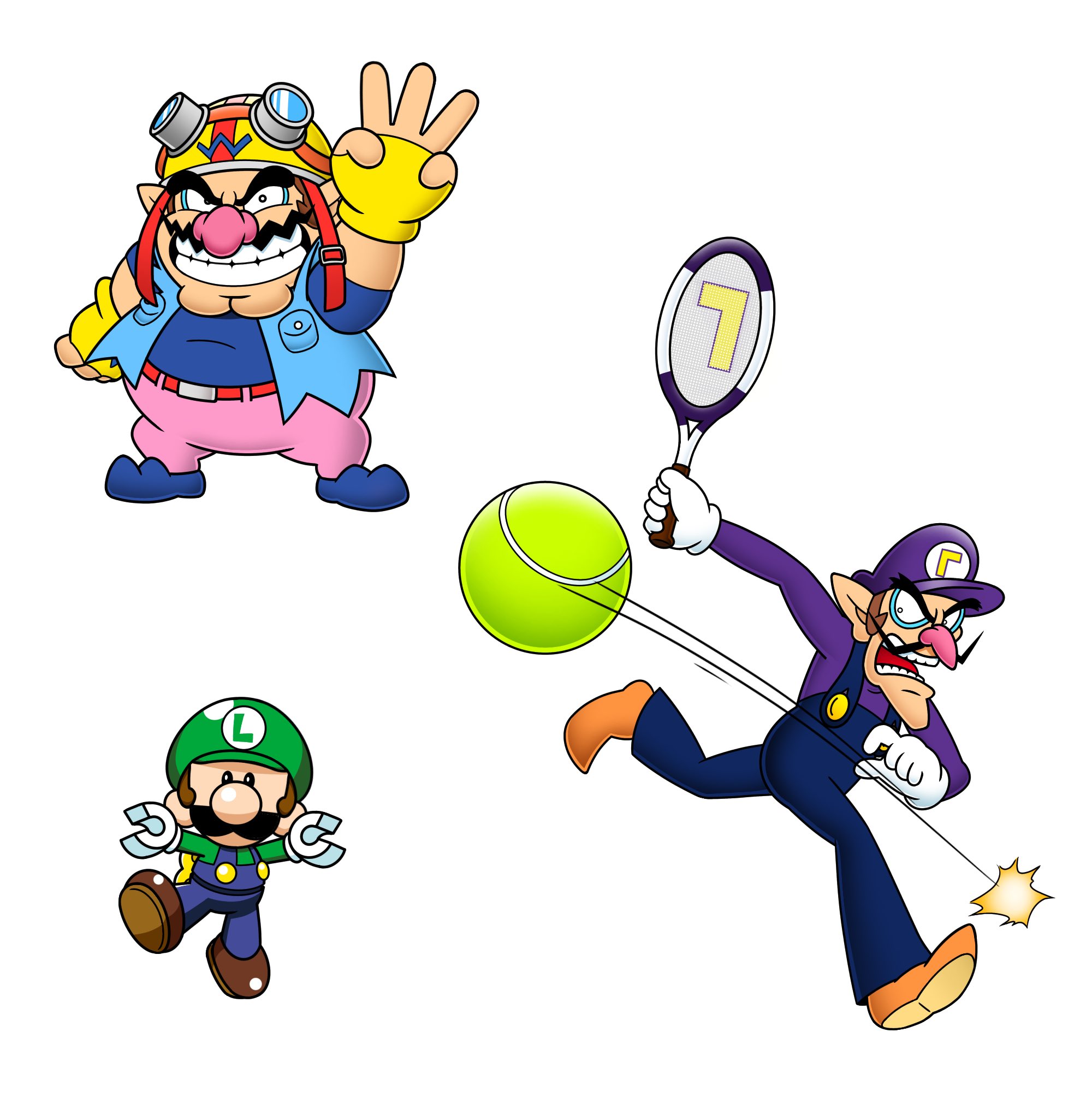 Twitter 上的 るきさん ミニルイージ マリオvsドンキーコングシリーズ ワリオ メイドインワリオ ワルイージ マリオテニスシリーズ イラスト るきさん マリオギャラリー T Co Ffefslooz3 Twitter