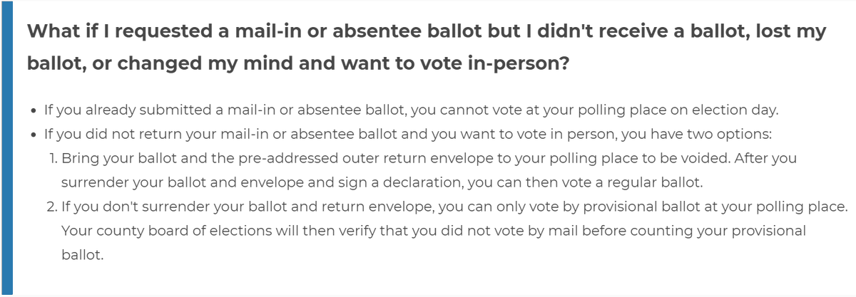 📬#Pennsylvania Voters: If you requested but never received an absentee ballot, or you still have yours in hand, you still have a few options: votespa.com/Voting-in-PA/P… 

You can also return your ballot to a drop-box (check for open locations): votespa.com/Voting-in-PA/P… 

#VOTE