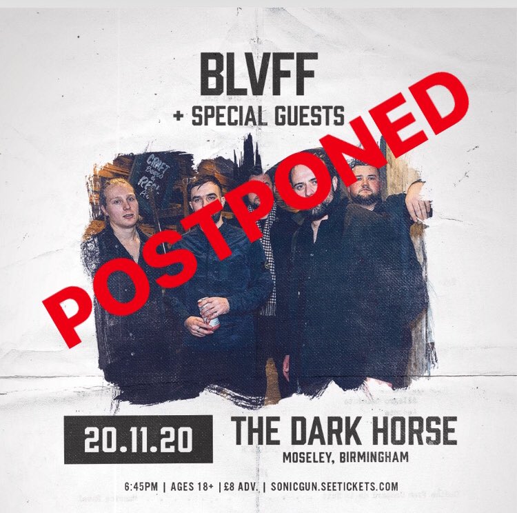 Aye, this ones called off as well. Fuck 2020. Rescheduled date to follow. 

Stay safe and love the NHS ❤️

We may or may not be back sometime soon. 

God bless the band.