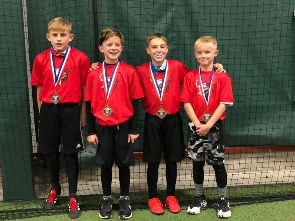 LegendsSilver10's tweet photo. Congratulations to #SilverLegends Bond, Hohman, Myers, and Dixon for helping lead their team to an undefeated season and 4th grade EAA flag football tournament championship. Finished the EAA season 8-0 and 271 points scored (and only 51 given up). https://t.co/L1Vt5OxSop